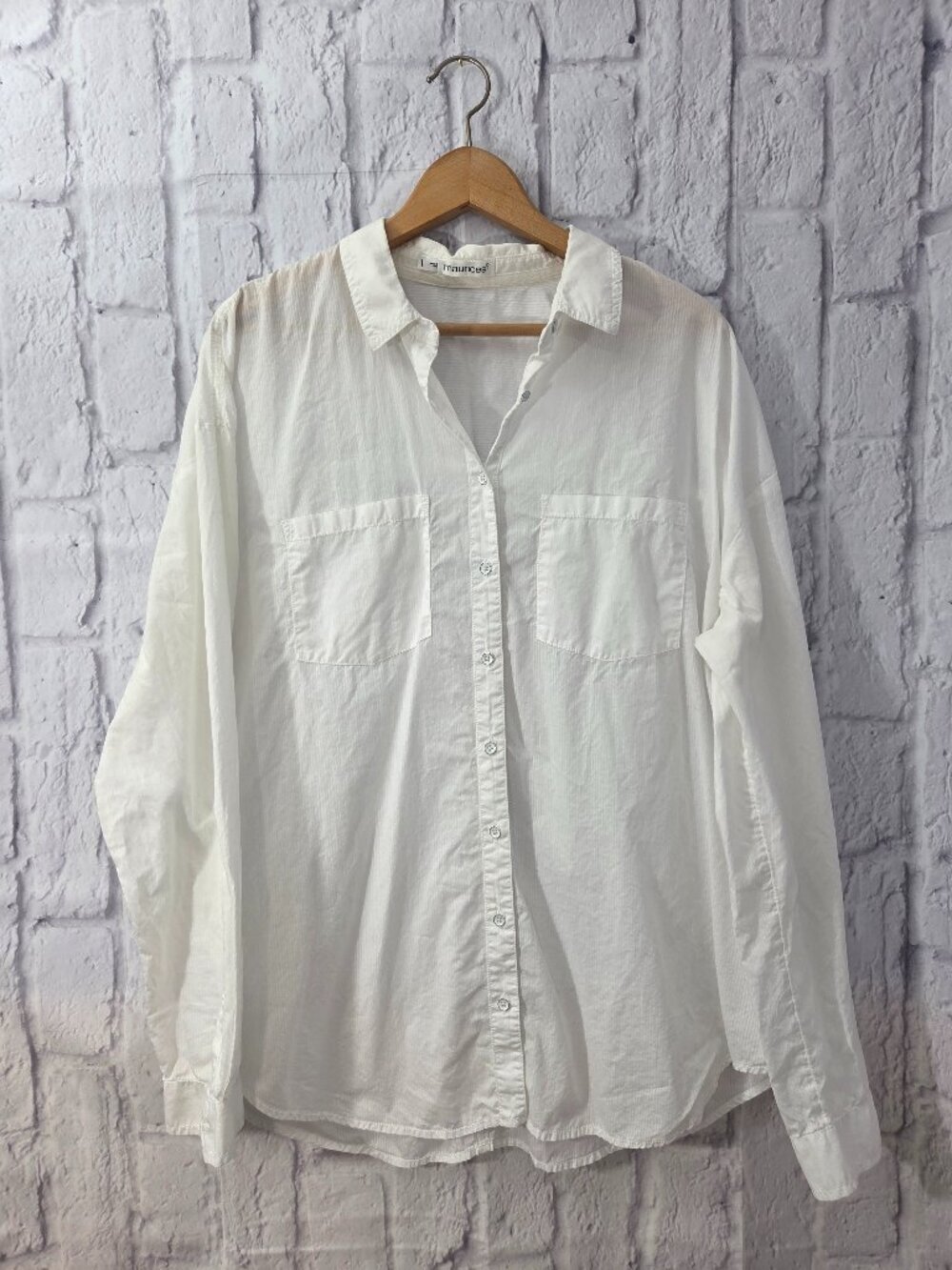 Maurices 1 Classic Button Front Longsleeve Oversized Business Casual Blouse